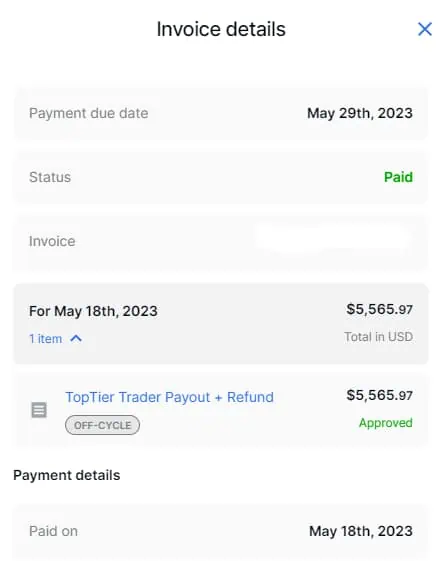 invoice details