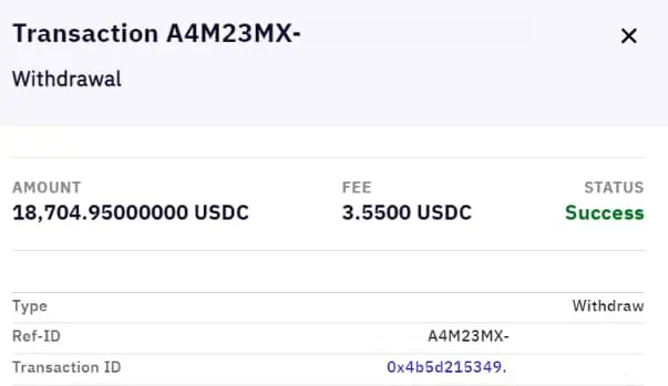 transaction details